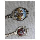 Collection of Vintage Decorative Souvenir Spoons
