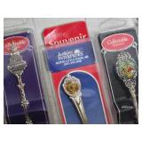 Collection of Vintage Souvenir Collector Spoons from Different States and Parks