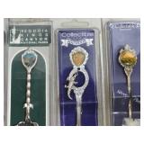 Collection of Vintage Souvenir Collector Spoons from Different States and Parks