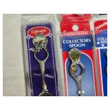 Collection of Vintage Souvenir Collector Spoons from Different States and Parks