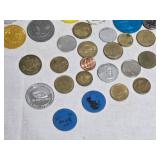 Lot of Vintage Coins, Tokens & Medals Collection