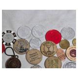 Lot of Vintage Coins, Tokens & Medals Collection