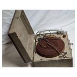 V.M. Model 110 Portable Turntable with Original Case