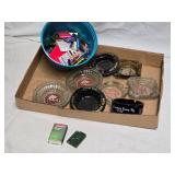 Collection of Vintage Ashtrays and Matches