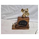 Vintage Motorcycle Desk Clock Trophy and 50th Anniversary Corvette Wall Clock Set (Broken Glass)