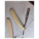 Vintage Camco USA Knife and 2 Straight Razors (One with no blade)