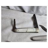 Collection of 4 Vintage Pocket Knives with Unique Features