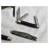 Lot of 4 Vintage Pocket Knives with Various Blade Styles