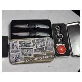 Set of 2 Browning Pocket Knives and Geneva Watch in Collector