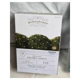 Bundle of Warm White LED Net Lights and 3 Outlet Power Stake with Photocell Timer