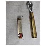 Vintage Collection of Assorted Items including Trojan Salt and Pepperr, Lighter, Copper Ring, and Snap-On Tool