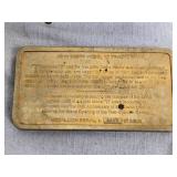 John Deere Model C Tractor Metal Identification Medallion and Exhibitor Card & Albany Pioneer Days