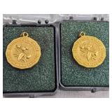 Set of 2 Minnesota State High School League Basketball Medals - 1987 District 11 Champions