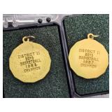 Set of 2 Minnesota State High School League Basketball Medals - 1987 District 11 Champions