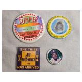 Vintage Collectible Buttons and Topps Bottle Cap