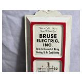 Vintage Bruse Electric Thermometer - Farm & Residential Wiring Advertising