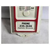 Vintage Bruse Electric Thermometer - Farm & Residential Wiring Advertising