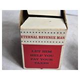 Vintage Set of Eternal Revenue Man Bank with Eight O