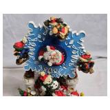 Christmas Animated Figurine with Santa, Snowman, and Elves