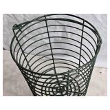 Metal Wire Egg Basket - 12 inches Tall and 10 inches Diameter
