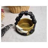 Collection of Handwoven Baskets and Decorative Items