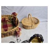 Collection of Handwoven Baskets and Decorative Items