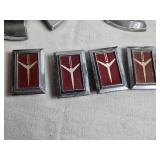 Set of 2 Chevrolet Hubcaps with 4 Emblems