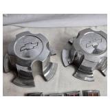 Set of 2 Chevrolet Hubcaps with 4 Emblems