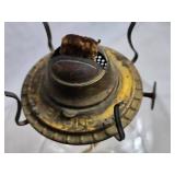 Vintage Stained Glass Lamp Shade Tea Light and  Oil Lamp