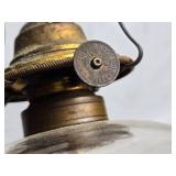 Vintage Stained Glass Lamp Shade Tea Light and  Oil Lamp