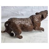 Set of 2 Handcarved Wooden Animal Figurines - Large and Small Cats