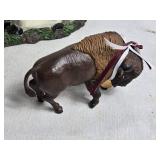 Vintage White Buffalo and Buffalo Figurines Set with Class of 