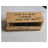 Assorted Bear Figurines and Wood Display Piece