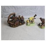 Set of 3 Decorative Bird Figurines with Candle Holder