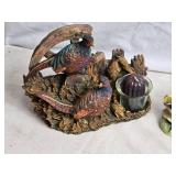 Set of 3 Decorative Bird Figurines with Candle Holder