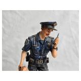 Blue Hats or Bravery Police Musical Figurine