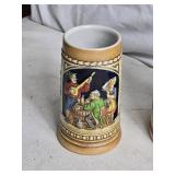 Collection of 4 Vintage Beer Steins - Budweiser and Themed Designs