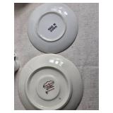 Floral Tea Cups and Saucers with Gold Trim