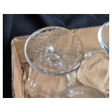 Collection of Cut Glass Tableware including Creamers, Dish, and Goblets