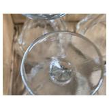 Collection of Cut Glass Tableware including Creamers, Dish, and Goblets