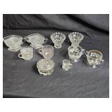 Assorted Vintage Cut Glass Bowls and Cups