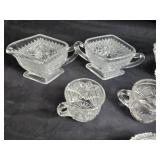 Assorted Vintage Cut Glass Bowls and Cups