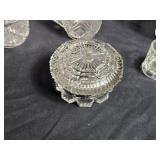 Assorted Vintage Cut Glass Bowls and Cups