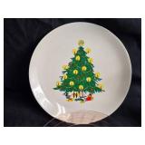 Vintage Christmas Dish, Angel Figurine, and Creamer