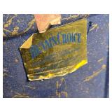 Blue Jim Beam Bottle, Floral Dish, Green Figurine