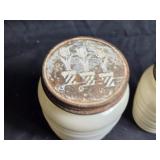 Salt and Pepper Shakers and a 5" Tall Small Storage Jar