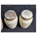 Salt and Pepper Shakers and a 5" Tall Small Storage Jar