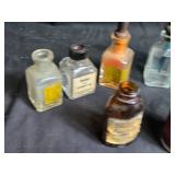 Collection of Vintage Glass Bottles with Droppers - Ink Wells and Others