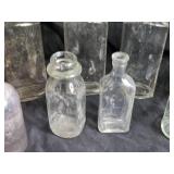 Collection of Vintage Glass Bottles - Set of 10