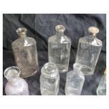 Collection of Vintage Glass Bottles - Set of 10